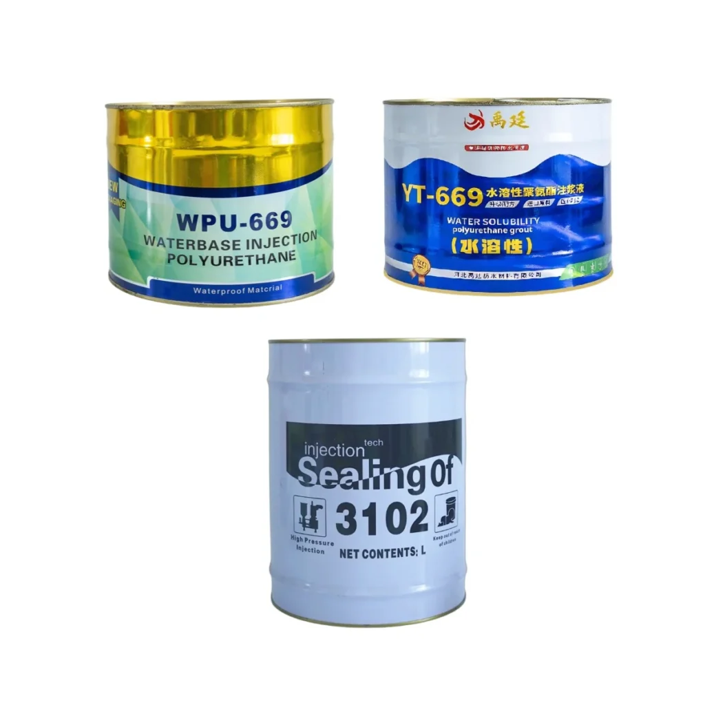 Solvent-based PU Injection Grout Boslai solvent-based polyurethane grout for water leakage repair, China grouting material manufacturer and factory