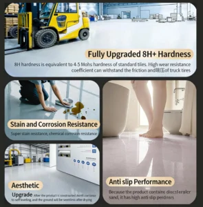 Boslai epoxy colored sand flooring paint for commercial and industrial floor, China factory