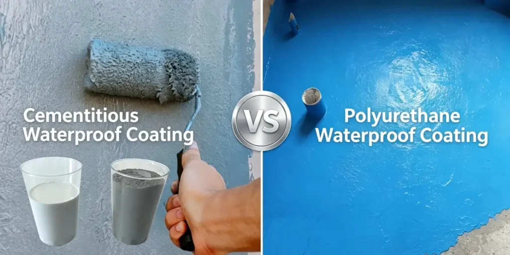 JS Polymer Cement Waterproof Coating vs Polyurethane Waterproof Coating